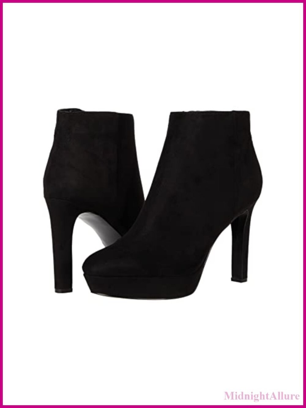 Nine West Glowup3 Ankle Bootie Thin High Heel Platform Zip